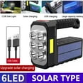 thumbnail image 1 of Sentmoon Rechargeable 6 LED Handheld Solar Flashlight With COB Sidelight High Lumens 3 Modes Searchlight Portable Lightweight Spotlight For Fishing Outdoor Todays Deals Clearance Sales, 1 of 2