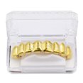 thumbnail image 3 of 2 Parrillas Chapadas En Oro De 18 Quilates, Juego De Parrillas De 8 Dientes, Accesorios De Vampiro Para Halloween Sunnimix Parrillas enchapadas en oro de 18K, 3 of 8