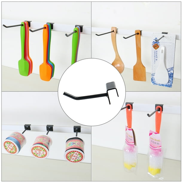 16pcs 2.4" Hook length Slat Wall Hooks Panel Display Rack for Garage