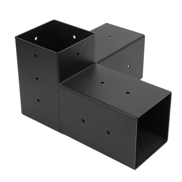 Pergola Brackets, Fully Welded Gazebo Post Bracket Woodwork Brackets with Post Base for Deck Patio Gazebo Pergola Use