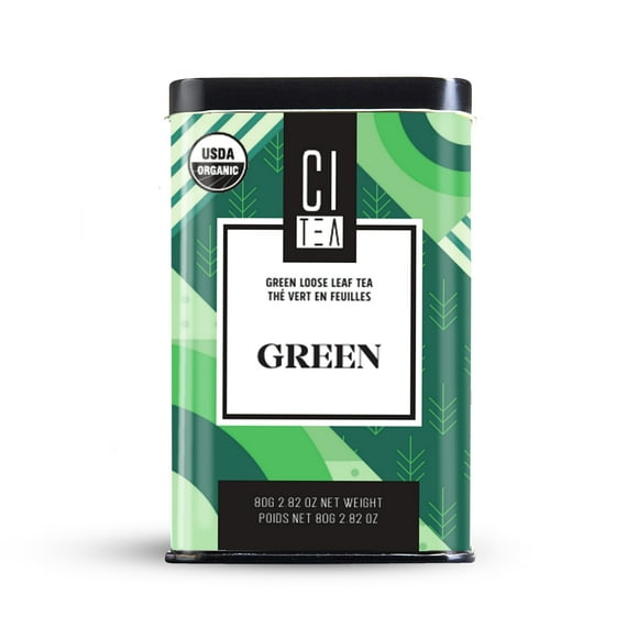 New Green Tea, Organic Pure Loose Leaf Green Tea, Iced Tea/Hot Tea - 80g - Citea