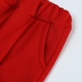 thumbnail image 3 of Minnieouse Verano niñas manga corta cuello camiseta pantalones conjunto estilo Casual fiesta Tops cintura elástica pantalones Kit ropa conjuntos de ropa Rojo 120cm, 3 of 6
