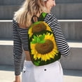 thumbnail image 5 of Saiise Sunflower Print Laptop Backpack - Adjustable Shoulder Straps, Water-Resistant, Large Capacity, Stylish Design, Unisex for School, Office, Travel-Medium, 5 of 5