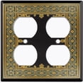 thumbnail image 3 of Metal Light Switch Plate Cover Elegant Victorian Floral Frame Black FRA067, 3 of 13