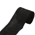 thumbnail image 1 of Monstrate 1 rollo de cintas de yute coloridas útiles decorativas accesorios de ropa prácticos cinta de ropa Natural cómoda Artesanía Negro 6*200cm, 1 of 6