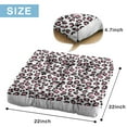 thumbnail image 6 of Cute Leopard Floor Pillow&nbsp;– 22x22 Inch Large Seat Cushion, Dutch Velvet, Kawaii Spots Design (Fun Cartoon Leopard for Kids Rooms), 6 of 6