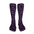 thumbnail image 5 of KLL Purple Butterfly Print Cool Socks Men's Women's Crew Socks Funny Crazy Novelty Stockings, 5 of 8