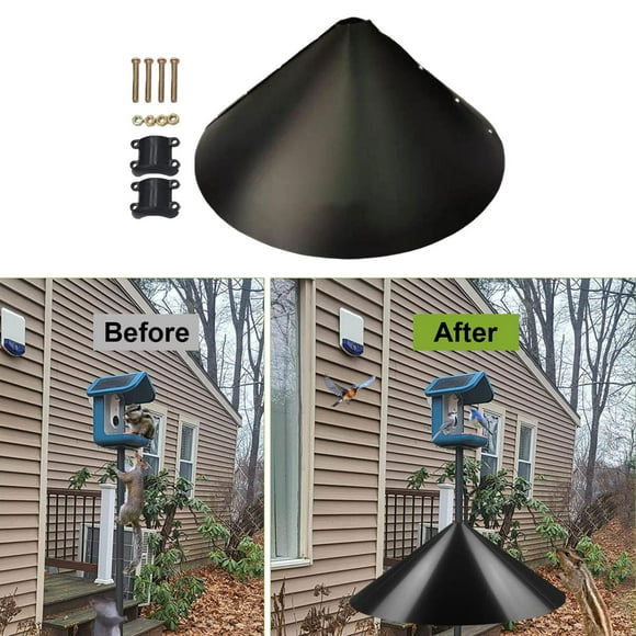 Around Squirrel Baffle for Pole Bird Houses Bird Feeder Squirrelproof Baffle Rod 16 inch