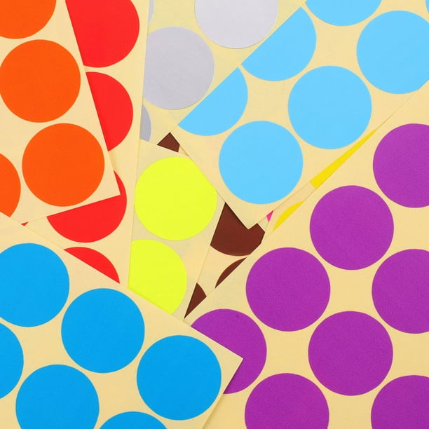 IDEANATEGRATE Colorful Circle Labels Adhesivas Resistentes Etiquetas Redondas Para Clasificación Y