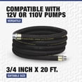 thumbnail image 3 of Roughneck Antistatic Grounded Fuel Hose for 12V or 110V Pumps, 3/4in. x 20ft., 3 of 3
