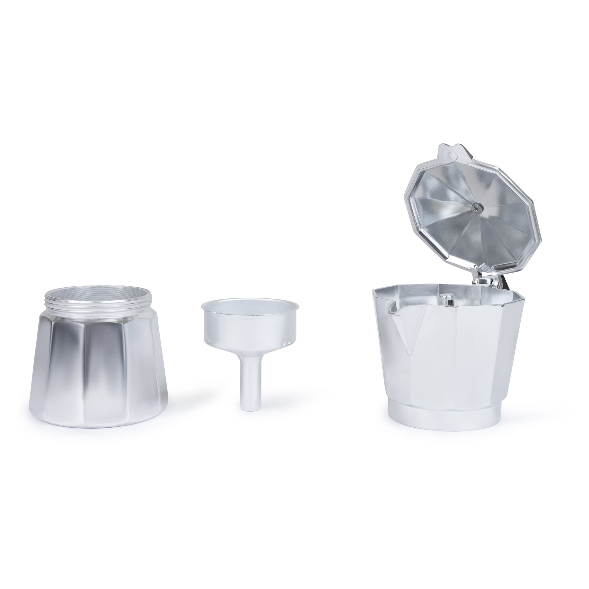 6 Cup Espresso Coffee Maker  Durable Aluminum, Fast Brewing, Sleek Design  - Walmart.com
