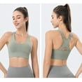 thumbnail image 3 of DuoJiaJ High Plus Size Sports Bra For Women Front Adjustable Straps Wirefree Support Workout Yoga Running Athletic Top Plus Size Bras Green, 3 of 3