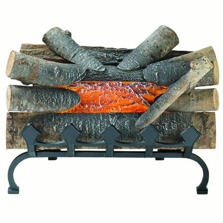Electric Fireplace Hearth - Pleasant Hearth L-20WG Electric Crackling Log w/Grate