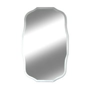 Belfast Scalloped Frameless 15" x 24" Decorative Beveled Glass Wall Mirror