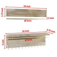 thumbnail image 4 of Wall Mounted Wood Jewelry Organizer with Metal Bars, Set of 2_Rustic Grey, 4 of 7
