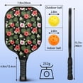 thumbnail image 4 of Pickleball Paddles Set,Pioneer Flower Floral Print Pattern Fiberglass Surface Pickleball Racket Set with 2 Indoor Outdoor Pickleball Balls and Pickleball Bag,Pickle-ball Equipment, 4 of 6