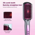 thumbnail image 4 of Infrared Hair Straightener Brush Ionic Straightening Brush Anti-Frizz Flat Iron Comb for All Hair Types 110-240V, 4 of 5