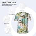 thumbnail image 3 of Lsque Watercolor Palm Tree Pattern Mens Polo Golf Shirts Funny Graphics Shorts Sleeve Button Shirts Baseball T-shirt-Large, 3 of 7