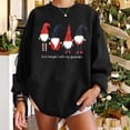 thumbnail image 1 of Mode Femme T-Shirt à Manches Longues Col Rond Automne Imprimé Noël Blouse Ample Chandail en Molleton, 1 of 5