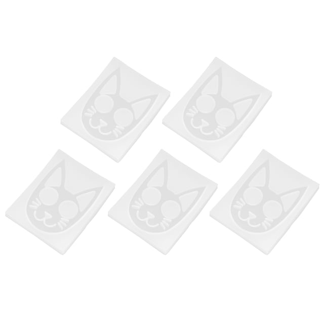 Molde de gato, 5 piezas, molde de silicona con forma de cara de gato original, molde para llavero de gato, artesanía excepcional