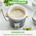 thumbnail image 3 of GreenLife 3 Cup Non Stick Electric Rice Cooker, Quartz Grey, 3 of 8