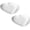 6inHWhite, variant on 5.7" Heart Shaped Plates, Ceramic Salad Dessert Snack Plates Cake Waffles Dish Fruit Dinnerware Serving for Dinner, Party, Valentine's Day, Birthdays, Bridal Showers, Showers, 2 count, White
