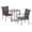 Gray, variant on GDF Studio Danyella Outdoor Acacia Wood and Wicker 3 Piece Bistro Set, Gray