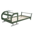 thumbnail image 5 of Twin Size Platform Bed Frame with Rotatable Propeller and 2 Storage Shelves, Wood Plane-Shaped Twin Bed Frame, 5 of 8