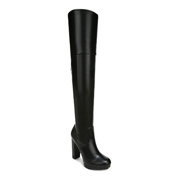 BAR III Womens Black Padded Stretch Giana Round Toe Block Heel Zip-Up Heeled Boots 8.5 M