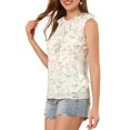 thumbnail image 4 of INSPIRE CHIC Haut Sans Manches en Chiffon à Volants pour Femmes, 4 of 5