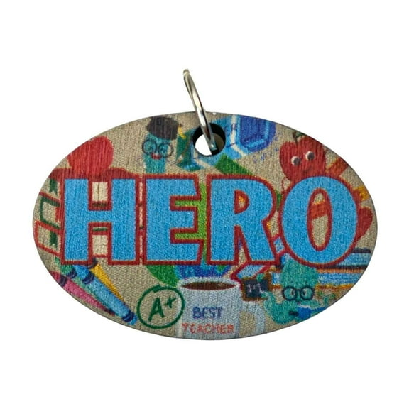Hero Teacher Keyring & Necklace | Teacher Appreciation Gift | Thank You Teacher Pendant