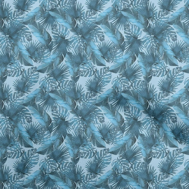oneOone Cotton Poplin Blue Fabric Tropical Sewing Craft Projects Fabric Prints By Yard 56 Inch Wide