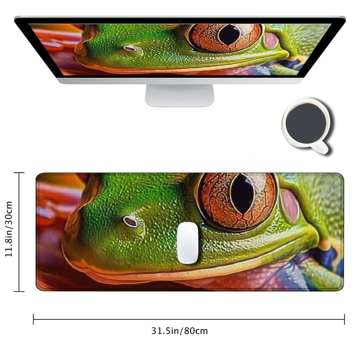 Heduofu Mousepad Mousemat with Rubber Base Desk Protector Pad for Laptop Mousemats Computer Desk Mat Non-Slip Desk Pad for Work Office Home 31.5x11.8 in
