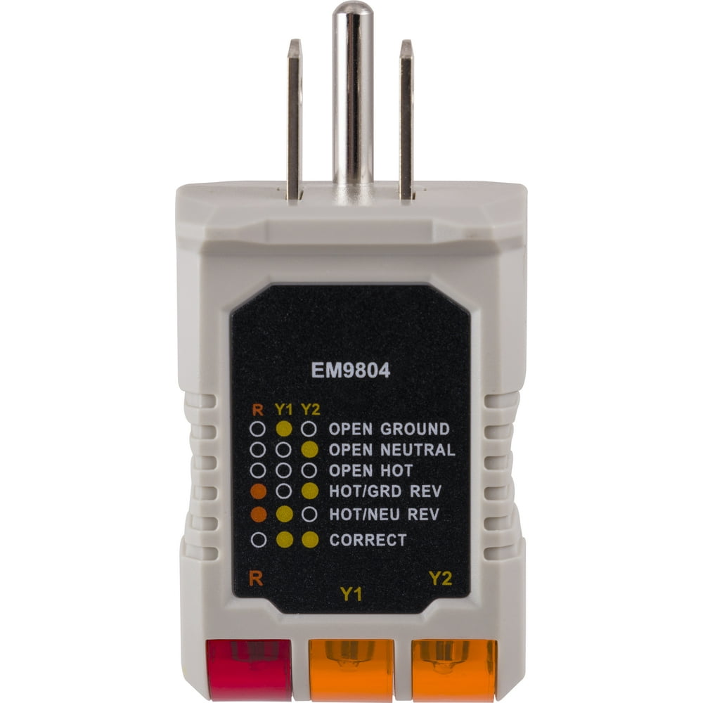 Hyper Tough 3Wire Receptacle Tester 34368