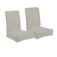 thumbnail image 3 of Kernel de maíz Cubiertas de silla dividida Funda protectora sólida Protector externo Estilo simple Estilo giratorio Funda para comedor gris plateado Noticed HA012477-10, 3 of 7