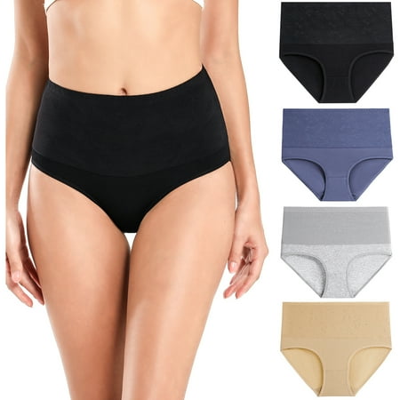 

wirarpa Women s Tummy Control Panties No Muffin Top Briefs Underwear 4 Pack Sizes 5-10