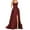 Red, variant on Women'S Formal Dresses Prom Ladies Long Women Elegant Backless DressesCrisn Satin Spaghetti Party Dress Side Slit Wedding Evening With Pockets Pink