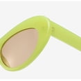 thumbnail image 4 of Lunettes à Moins de 5 $ Vertes Femmes en Gelée Couleur Lunettes de Soleil Rétro Simples Ovales, 4 of 8