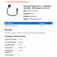 thumbnail image 2 of Upstream Oxygen Sensor - Compatible with 2004 - 2007 Saturn Vue 3.5L V6 2005 2006, 2 of 2