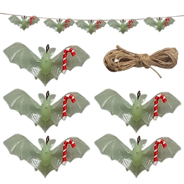 Ghost Bat Garland Halloween Fantasma Y Murciélago Colgantes Pared Escena Arreglo Decoraciones (C)