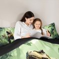 thumbnail image 5 of jejeloiu Safari Dino Dinosaur Full Size Comforter Sets,Tropical Monstera Leaf Bedding Comforter Set,Green Plam Plants Bedding Sets For Kids,Luxury Bedroom Decor Reversible,3pcs, 5 of 8