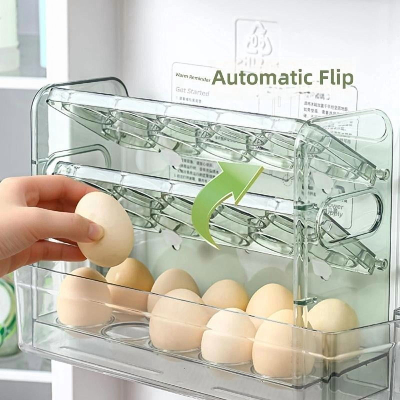 ANXPTIME 3 Layer Eggs Tray Organizers Keep Eggs Safe And Visible In Fridge