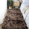 thumbnail image 3 of Area Rugs For Living Room, Small Carpet For Bedroom Bedside, Washable Soft Shag Aesthetic Plush High Pile Throw Rug For Playroom Dorm Room (Coffee), 3 of 5