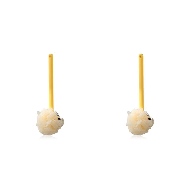 Bearachild Cepillo para la espalda 2 en 1 Esponja de malla de ducha de cabello Depurador de cuerpo húmedo seco Aplicador de exfoliación Type1 NO1