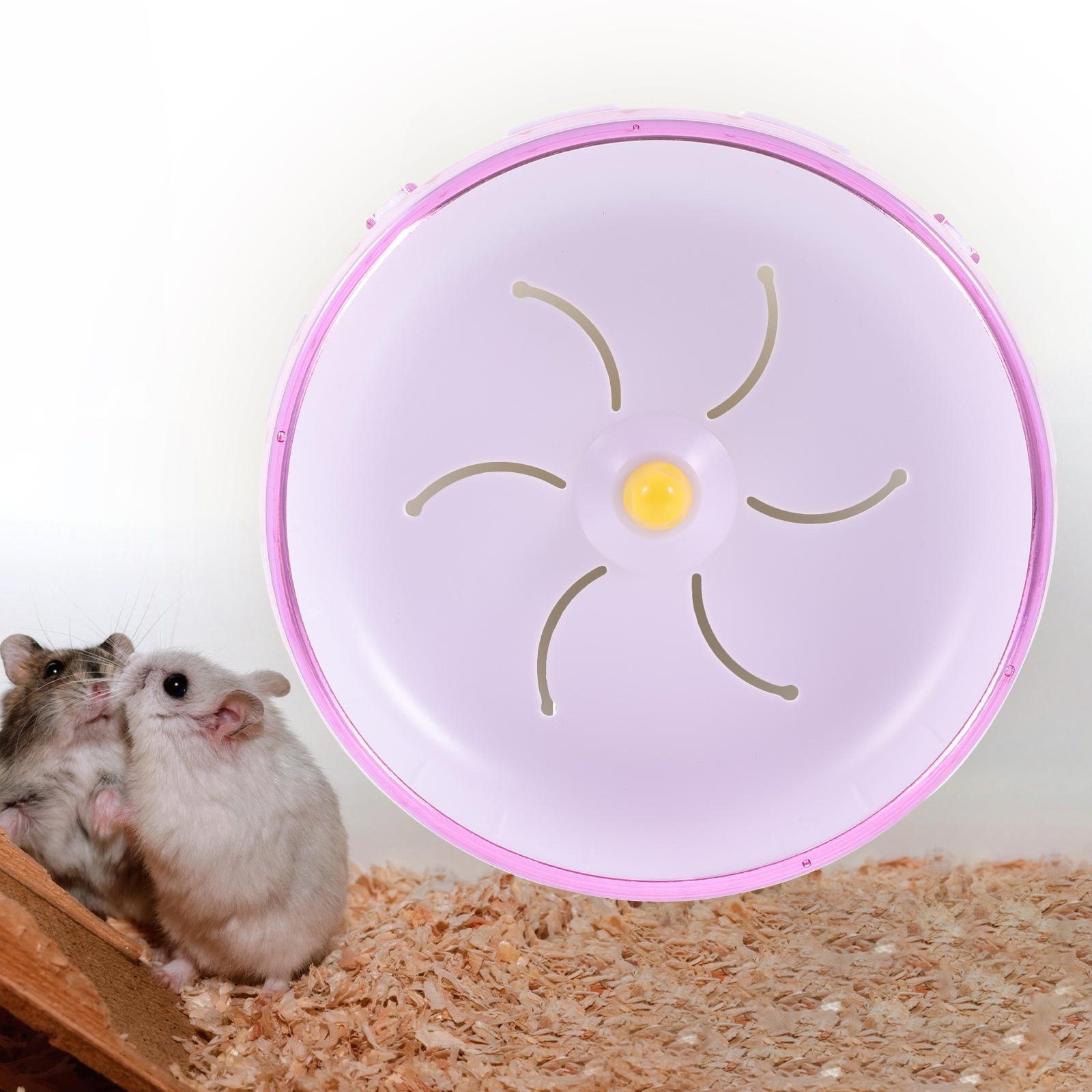 Hytrove Quiet Pink Hamster Wheel Plastic for Cage Silent Operation Exercise