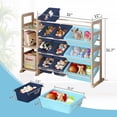 thumbnail image 2 of Toy Storage Organizer - Toy Organizers And Storage With Bookshelf, Toy Storage Shelf With 3 Shelves And 12 Storage Bins, Kids Bookshelf And Toy Storage For Kids Room, Playroom, Nursery, 2 of 7