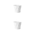 thumbnail image 2 of Wosthever Maceta de plástico con bandeja para suculentas, maceta para jardín de guardería, macetas ligeras estables nórdicas para el hogar, Blanco 2piezas, 2 of 6