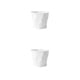 thumbnail image 2 of Wosthever Maceta de plástico con bandeja para suculentas, maceta para jardín de guardería, macetas ligeras estables nórdicas para el hogar, Blanco 2piezas, 2 of 6