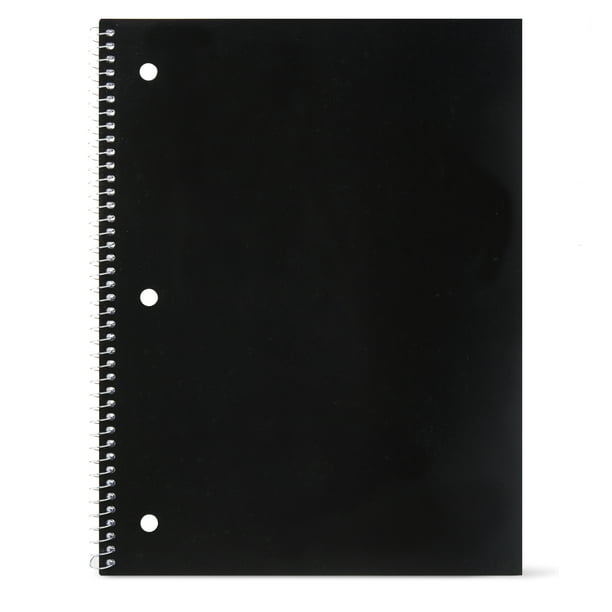 Pen + Gear 1 Subject Notebook, College Ruled, 80 Sheets, Black
