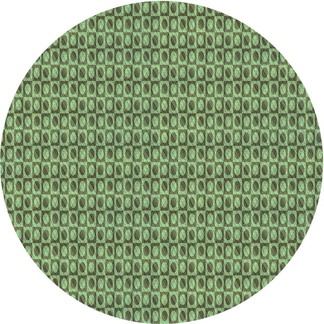 Ahgly Company Tapis d'Intérieur Lavable en Machine Carré Vert Pois Verts Transitionnels, 3 Pieds Carré